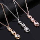 White Gold Infinity Zirconia Necklace