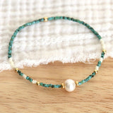 Coastal Pearl Seed Bead Bracelet
