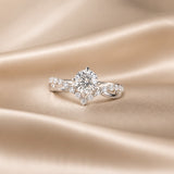 Aurora Vine White Gold Zirconia Ring
