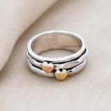 Retro Multi-Layer Heart Fashion Ring