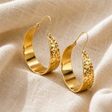Elegant Engraved Hoop Earrings