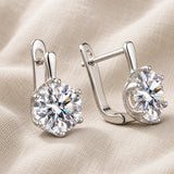 Vintage Zirconia Silver Earrings