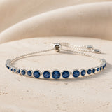 Round Cut Sapphire Tennis Bracelet