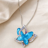 Sapphire Butterfly Necklace