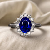 Classic Sapphire Halo Ring