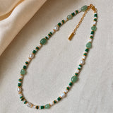 Prestigious Pearl Jade Gold Necklace