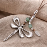 Bohemian Dragonfly Leather Necklace