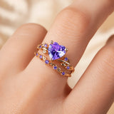 Radiant Gold Heart Ring