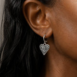 Exquisite Heart Dangle Earrings
