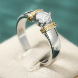 Luxe Zirconia Inlaid Ring