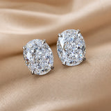 Timeless White Gold Zirconia Earrings