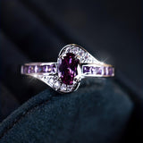 Violet Whisper Crystal Twist Ring