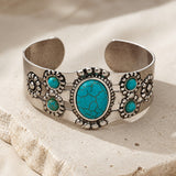 Oval Turquoise Open Bracelet