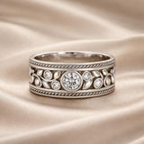 Exquisite White Gold Zirconia Ring