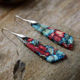 Vintage Silver and Gold Colorful Stone Earrings