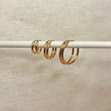 Set of 3 Pairs Everyday Hoops Gold or Silver
