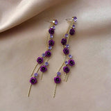 Elegant Rose Cascade Earrings