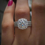 Cushion Halo Pavé Statement Ring