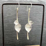Silver Leaf Vintage Earrings