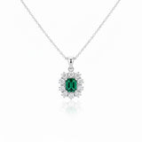 Vintage Emerald Crystal Necklace