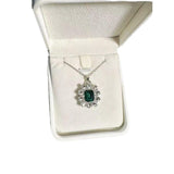 Vintage Emerald Crystal Necklace