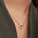 Dazzling Necklace With Ring Accent