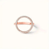 Round Cubic Circle Zirconia Ring