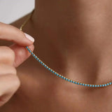 Vintage Gold Turquoise Stone Necklace