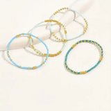 Chic Bohemian Turquoise Beaded Bracelet Set