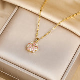 Romantic Sakura Rose Necklace