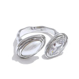 Double Marquise Bypass Ring