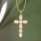 Radiant Gold Cross Necklace