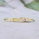 Mila Golden Rings Set
