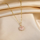 Romantic Sakura Rose Necklace