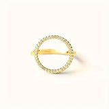 Round Cubic Circle Zirconia Ring