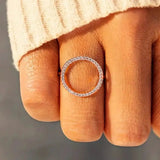 Round Cubic Circle Zirconia Ring