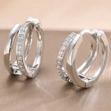 Timeless Gold Zircon Hoop Earrings