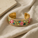 Sophisticated Floral Cuff Bracelet
