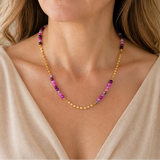Timeless Amethyst Bead Necklace