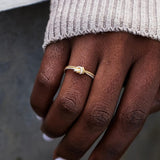 Two Tone Love Knot Ring
