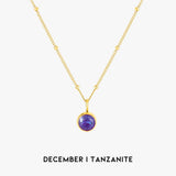 Luminous Circle Gemstone Necklace