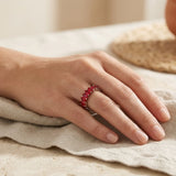 Ruby Inlay Gold Ring