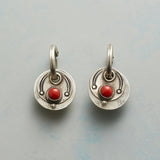 Retro Round Faux Jasper Earrings
