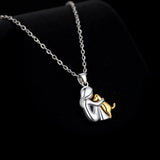 Hug Pendant Necklace + Free Earrings