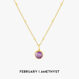 Luminous Circle Gemstone Necklace