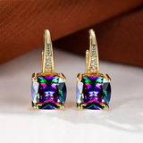 Mystic Stone Hoop Earrings