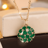 Celestial Bloom Emerald Necklace