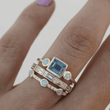 Ocean Charm Blue Ring Set