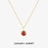 Luminous Circle Gemstone Necklace