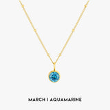 Luminous Circle Gemstone Necklace